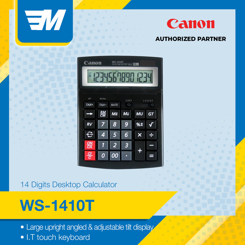 Canon WS-1410T Desktop Calculator (14 digits)