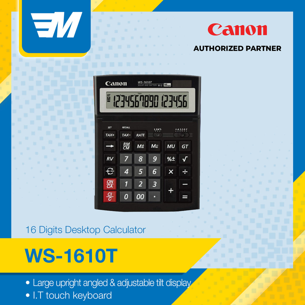 Canon WS-1610T Desktop Calculator (16 digits)